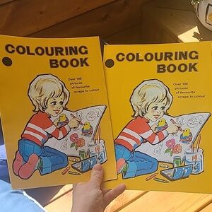 Pair of vintage coloring books